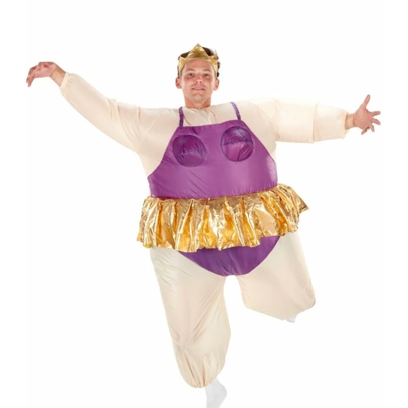 Inflatable Ballerina Costume Purple Tutu Adult Unisex with USB Fits 5'4" 6'5" - Picture 1 of 12